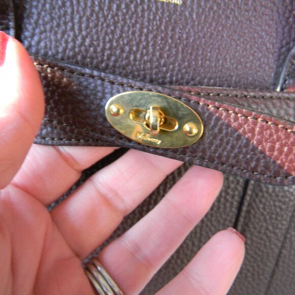 MULBERRY Zipped Bayswater LARGE OXBLOOD/BURGUNDY LEATHER SATCHEL/CROSSBODY - Picture 11 of 14